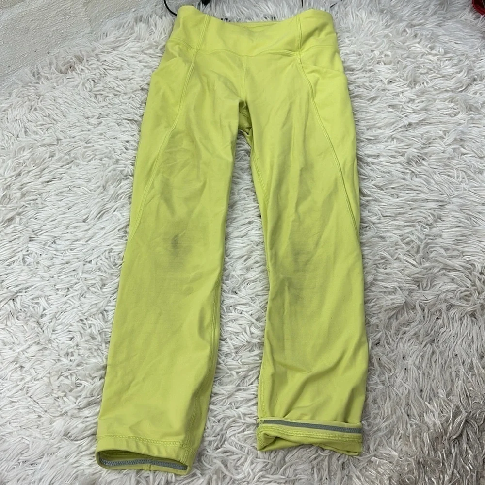 Lululemon Time To Sweat Crop 23" Lemon Vibe